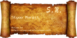 Styop Margit névjegykártya